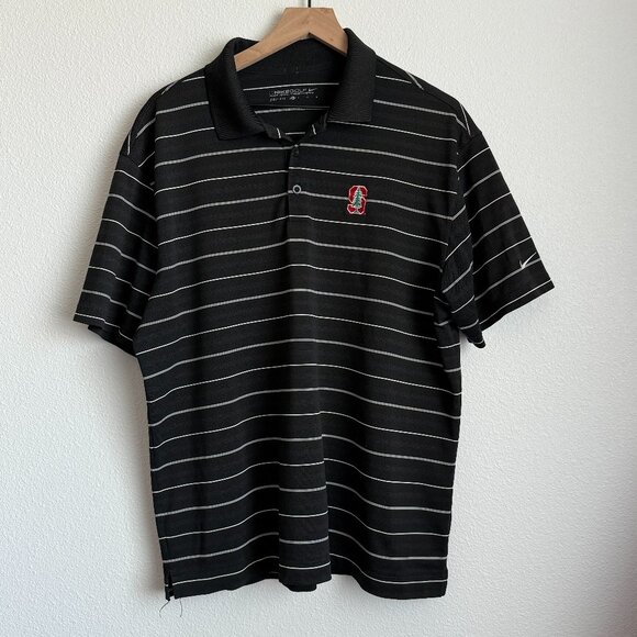 🌻 Nike Stanford University Striped Golf Shirt - Picture 1 of 8